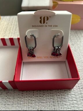 Bomb party July unicorn earrings ruby